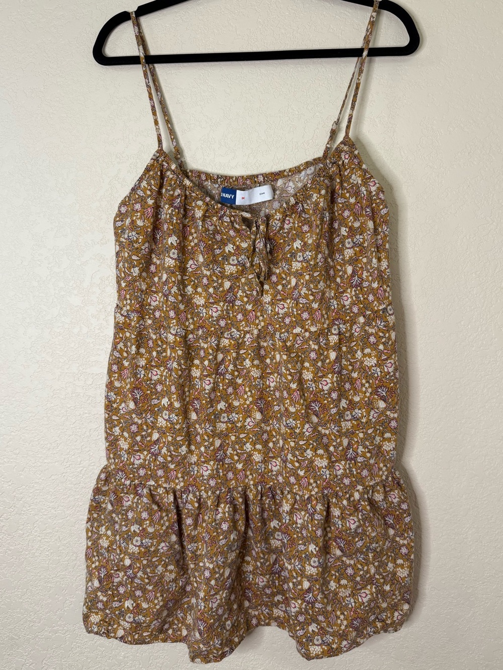 Old Navy Mustard Floral Mini Dress